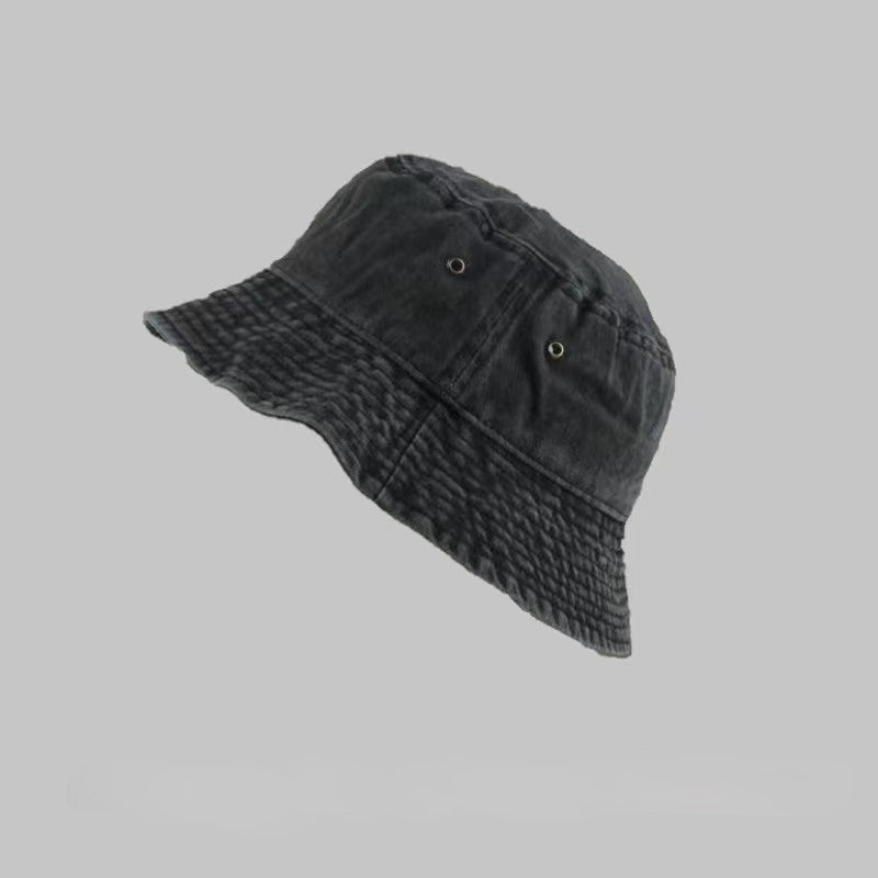 Wholesale Solid Color Washed Denim Bucket Hat